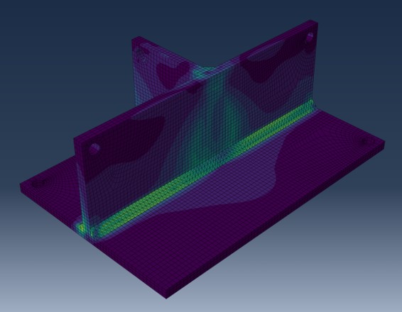 Figure 1: Physics-based modeling result showing residual stress profiles across the test part.