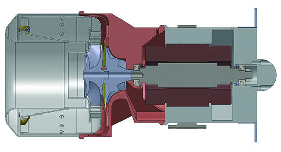 Cutaway illustration of gas turbine generator