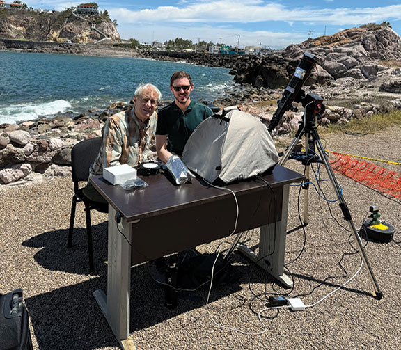 Astronomer emeritus and son use CATE 2024 setup to gather data at landfall in Mexico