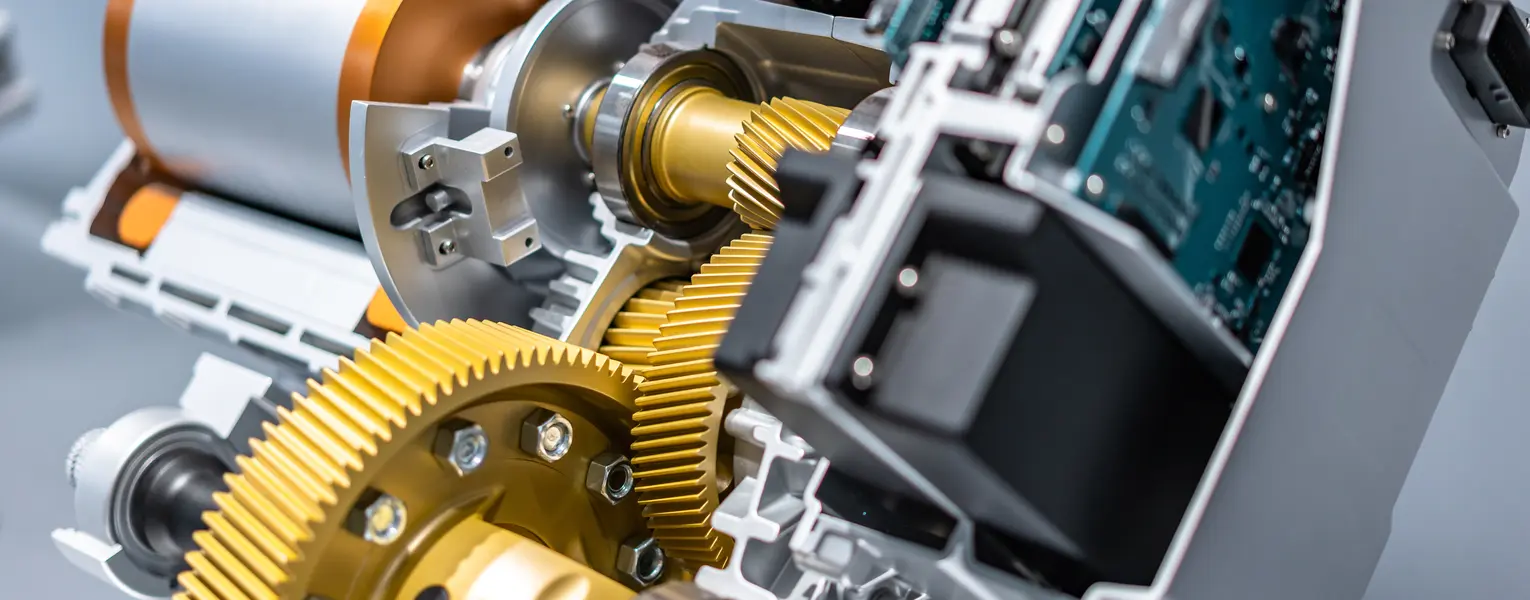 Detail of engine in car