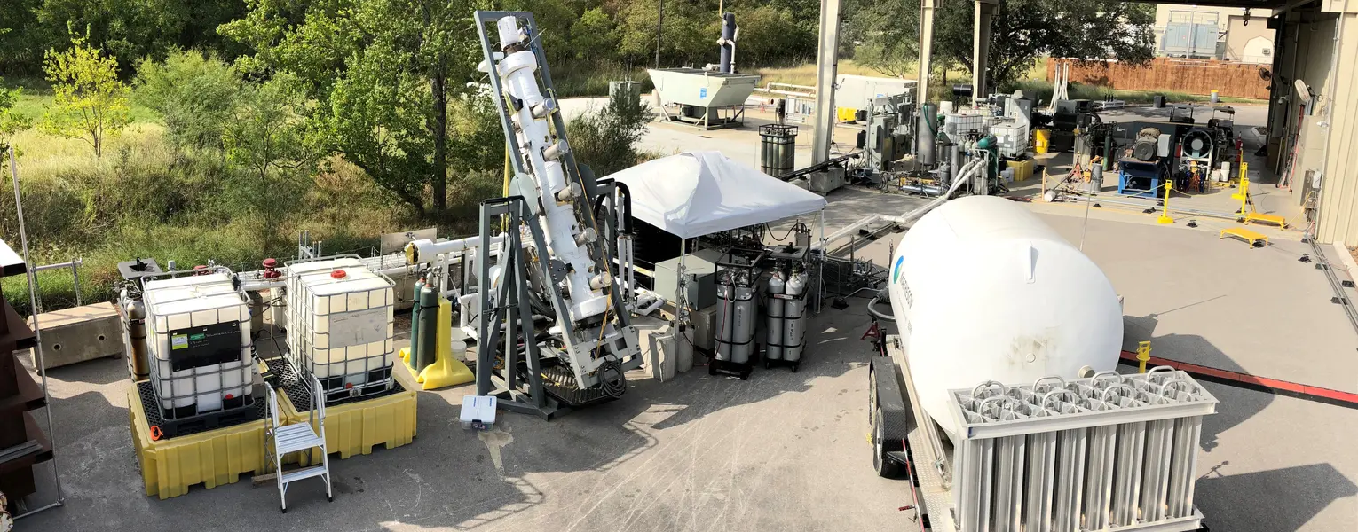 view of the foam research facility from above