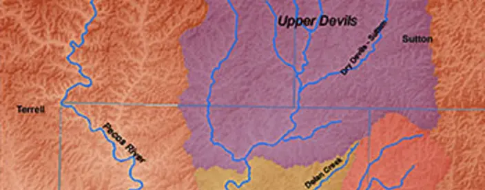 Devils River Watershed Map