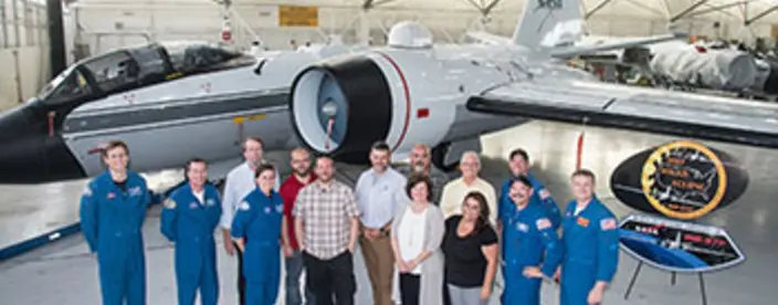 The flight crew, some ground support personnel, and the principal investigator for the SwRI-led eclipse project 