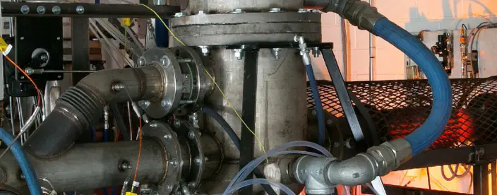 SwRI's burner-based reactor system in the water-cooled ECTO-Lab