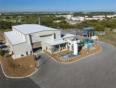 aerial view of STEP Demo pilot plant at SwRI in San Antonio 