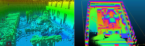 data visualization of inoperable nuclear facility gathered by done using autonomy software