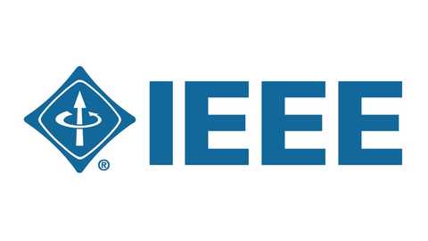 Blue IEEE logo on white background