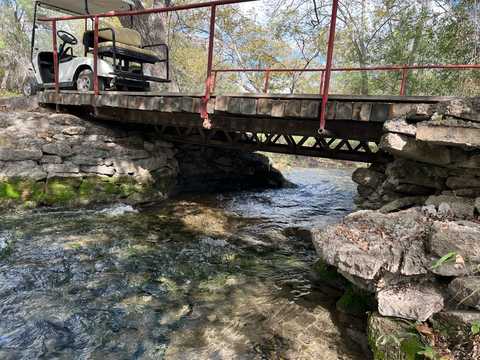 Las Moras Springs at water bridge