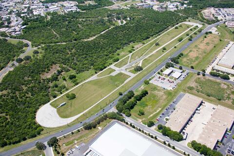 Image: aerial photo of 1.2-mile test track