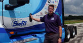 Go to SwRI video: Test driving the H2-ICE demo truck